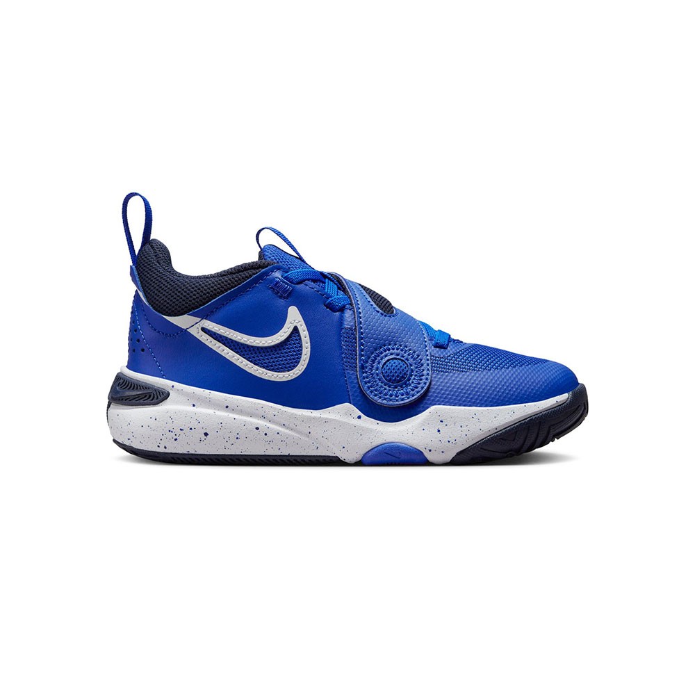 Nike team hustle d11 ps bianco blu - scarpe basket bambino eur 31 / us 13c