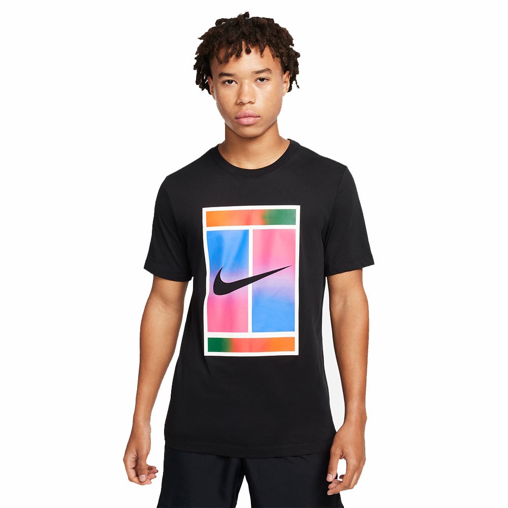 Nike Maglia Tennis Heritage Logo Nero Uomo S