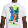 Nike Maglia Tennis Graphic Fan Bianco Uomo