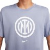 Nike Maglia Maniche Corte Inter Crest Grigio Bianco Uomo