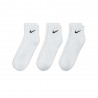 Nike Calze Quarter Tris Pack Bianco