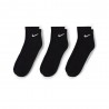 Nike Calze Quarter Tris Pack Nero
