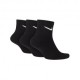 Nike Calze Quarter Tris Pack Nero