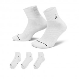 Nike Calze Quarter Tris Pack Jordan Bianco