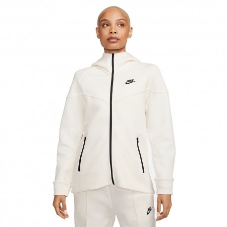 Nike Felpa Tech Fleece Bianco Donna