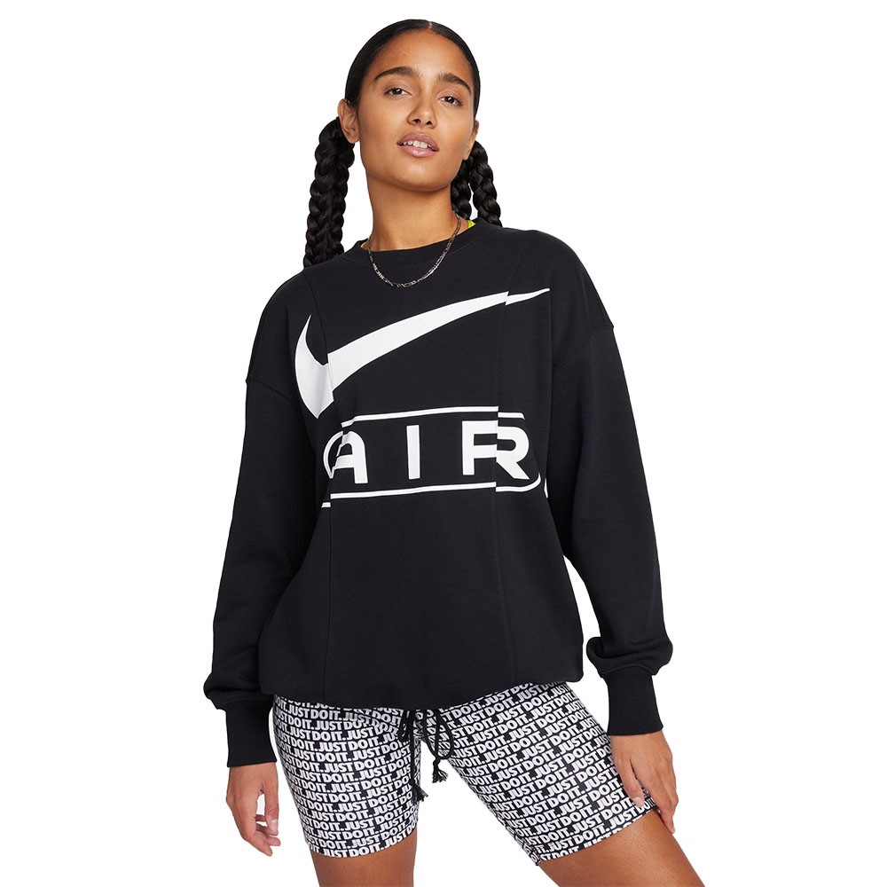 Image of Nike Felpa Girocollo Air Nero Logo Donna S