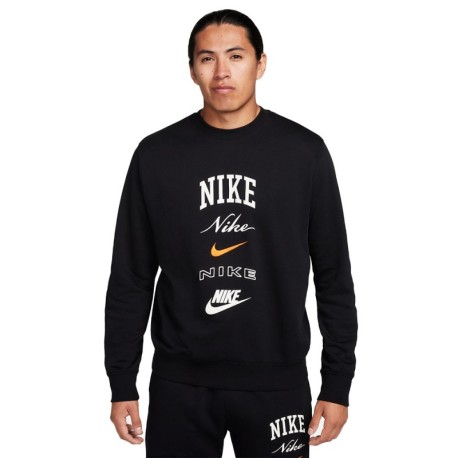 Nike Felpa Girocollo Pack Stack Nero Uomo