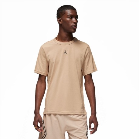 Nike T-Shirt Logo Centrale Jordan Beige Uomo