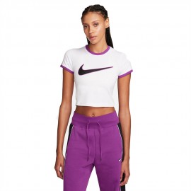 Nike Cropped T-Shirt Bianco Donna