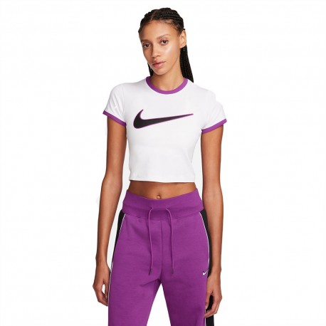 Nike Cropped T-Shirt Bianco Donna