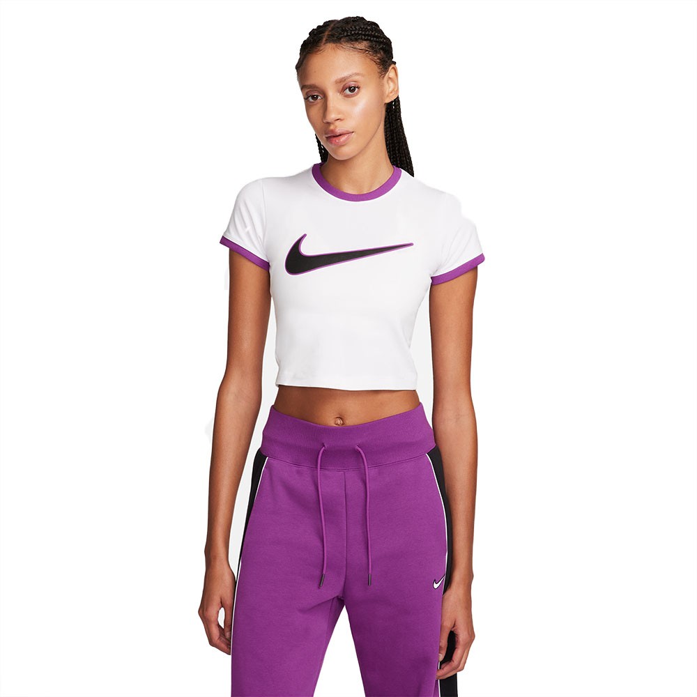 Nike Cropped T-Shirt Bianco Donna M