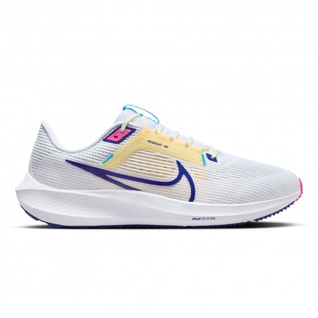 Nike Pegasus 40 Bianco Deep Blu Blue - Scarpe Running Uomo