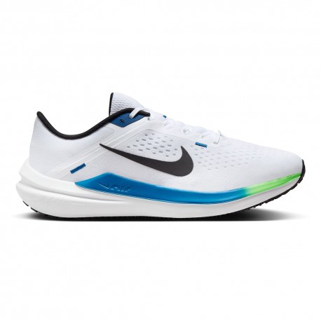 Nike Winflo 10 Bianco Nero-Star Blue - Scarpe Running Uomo