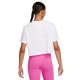 Nike Maglietta Palestra Nike Pro Train Crop Bianco Donna