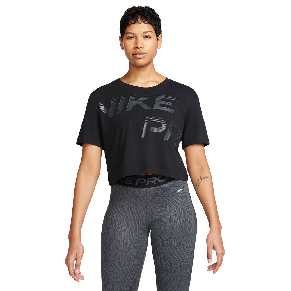 Nike Maglietta Palestra Nike Pro Train Crop Nero Donna XS