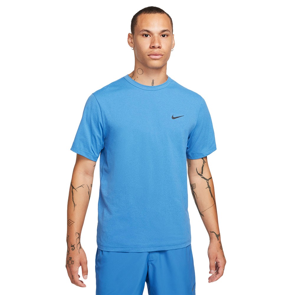 Nike Maglietta Palestra Swoosh Blu Uomo L