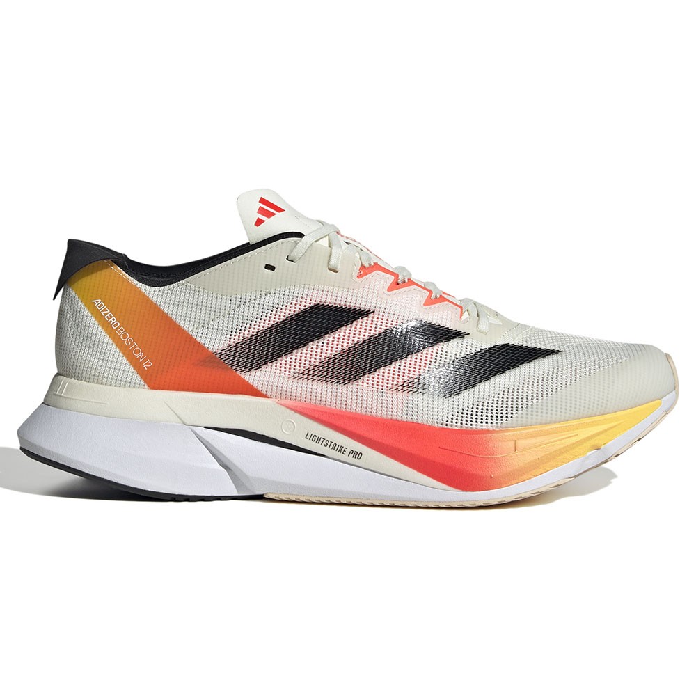 ADIDAS Adizero Boston 12 Ivory Nero - Scarpe Running Uomo EUR 40 2/3 / UK 7