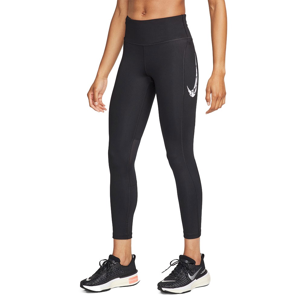 Image of Nike Leggings Running Swoosh Fast Nero Donna M