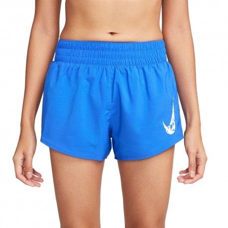 Nike Pantaloncini Running One Swoosh Hyper Blu Bianco Donna