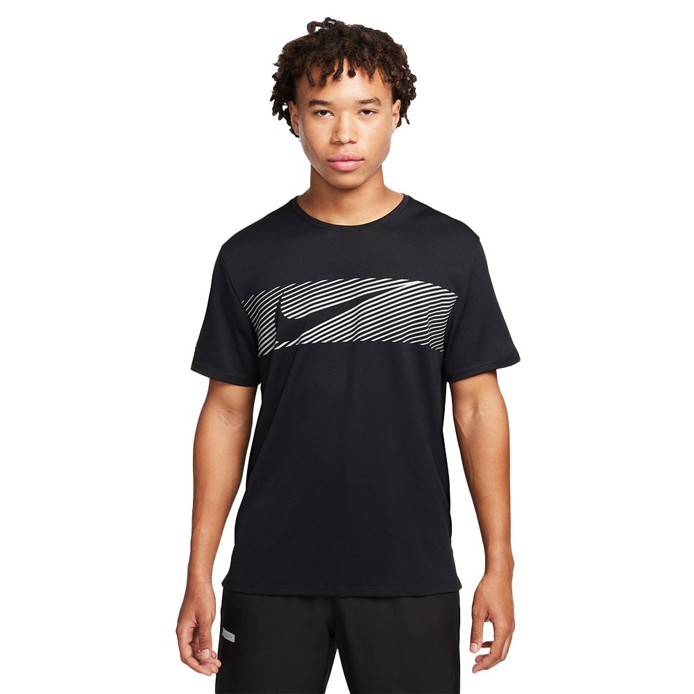 Nike T-Shirt Running Miler Flash Nero Uomo L