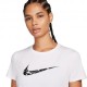 Nike T-Shirt Running One Swoosh Bianco Nero Donna