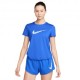 Nike T-Shirt Running One Swoosh Hyper Blu Bianco Donna