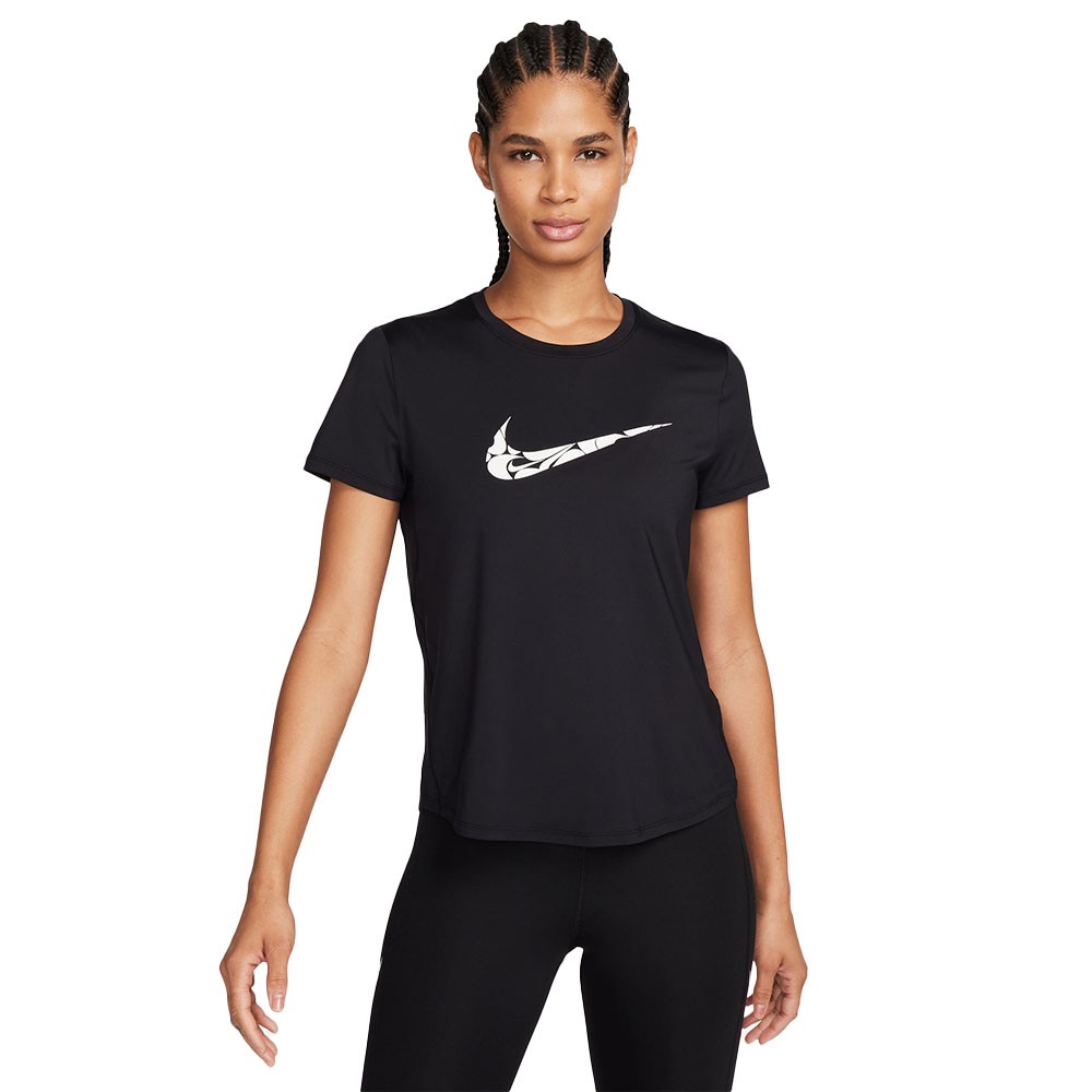Nike T-Shirt Running One Swoosh Nero Donna S