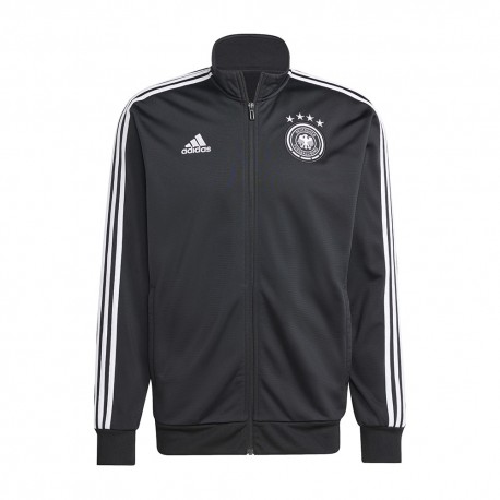 ADIDAS Felpa Calcio Full Zip Germania Dna Nero Bianco Uomo