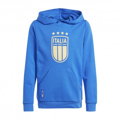 ADIDAS Felpa Calcio Italia Blu Oro Bambino