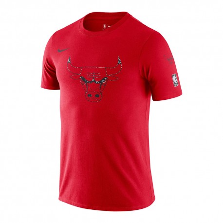 Nike T-Shirt Basket Nba Bulls Cc Tee Rosso Uomo