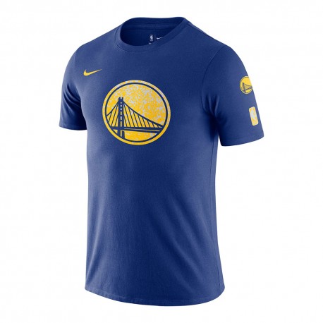 Nike T-Shirt Basket Nba Warriors Cc Tee Blu Uomo