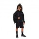 Nike Felpa Con Cappuccio Tech Fleece Nero Bambino