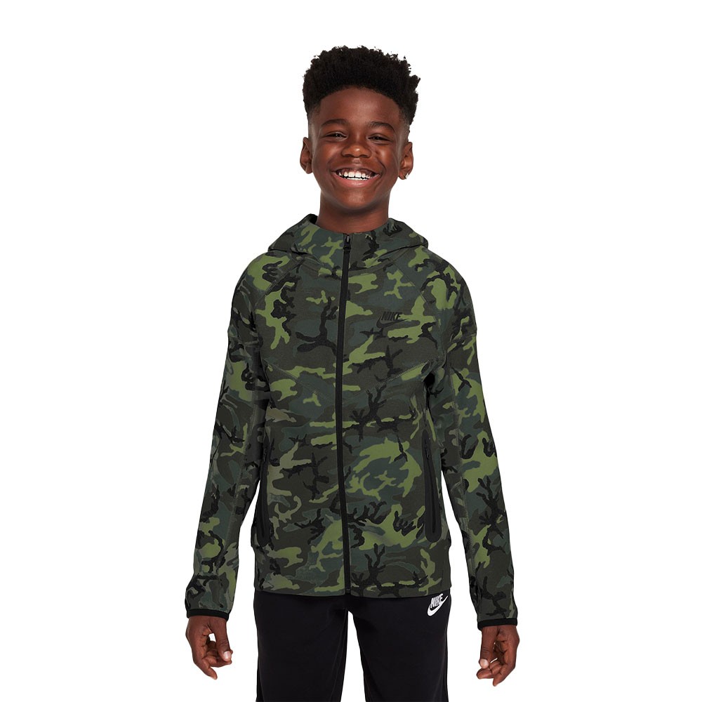 Image of Nike Felpa Con Cappuccio Con Cerniera Camouflage Bambino S