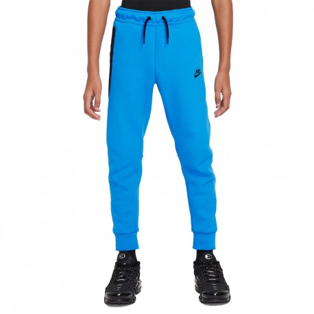 Nike Pantaloni Con Polsino Tech Fleece Blu Bambino