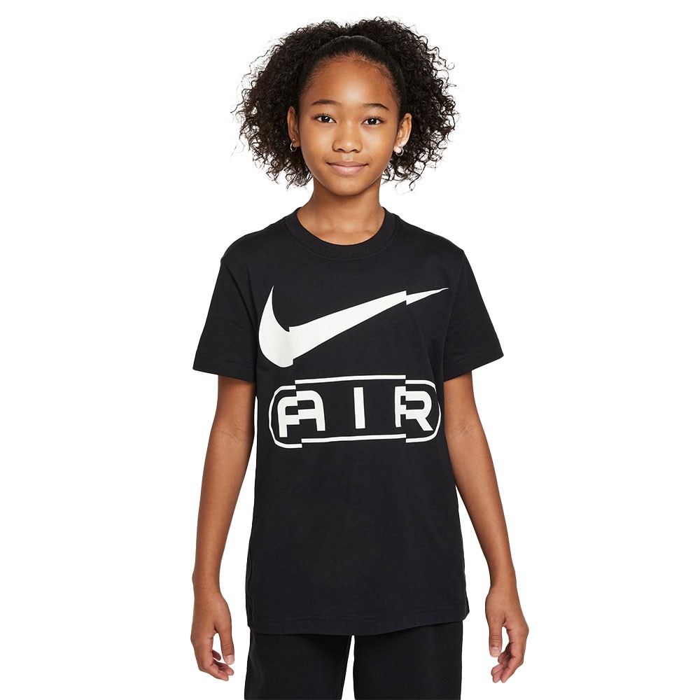 Nike T-Shirt Air Big Logo Nero Bambina M