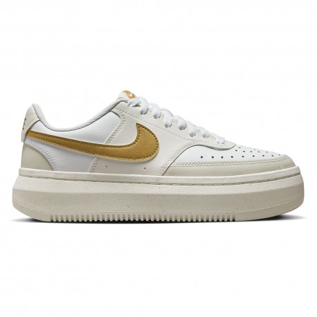 Nike Court Vision Alta Bianco Oro - Sneakers Donna