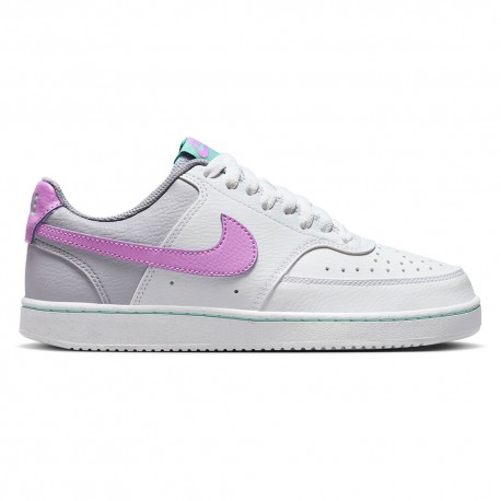 Nike Court Vision Lo Nn Bianco Fuxia - Sneakers Donna