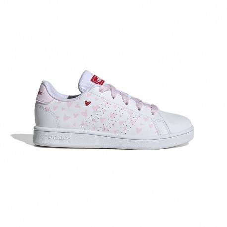 ADIDAS Advantage Gs Cuore Bianco Rosa - Sneakers Bambina