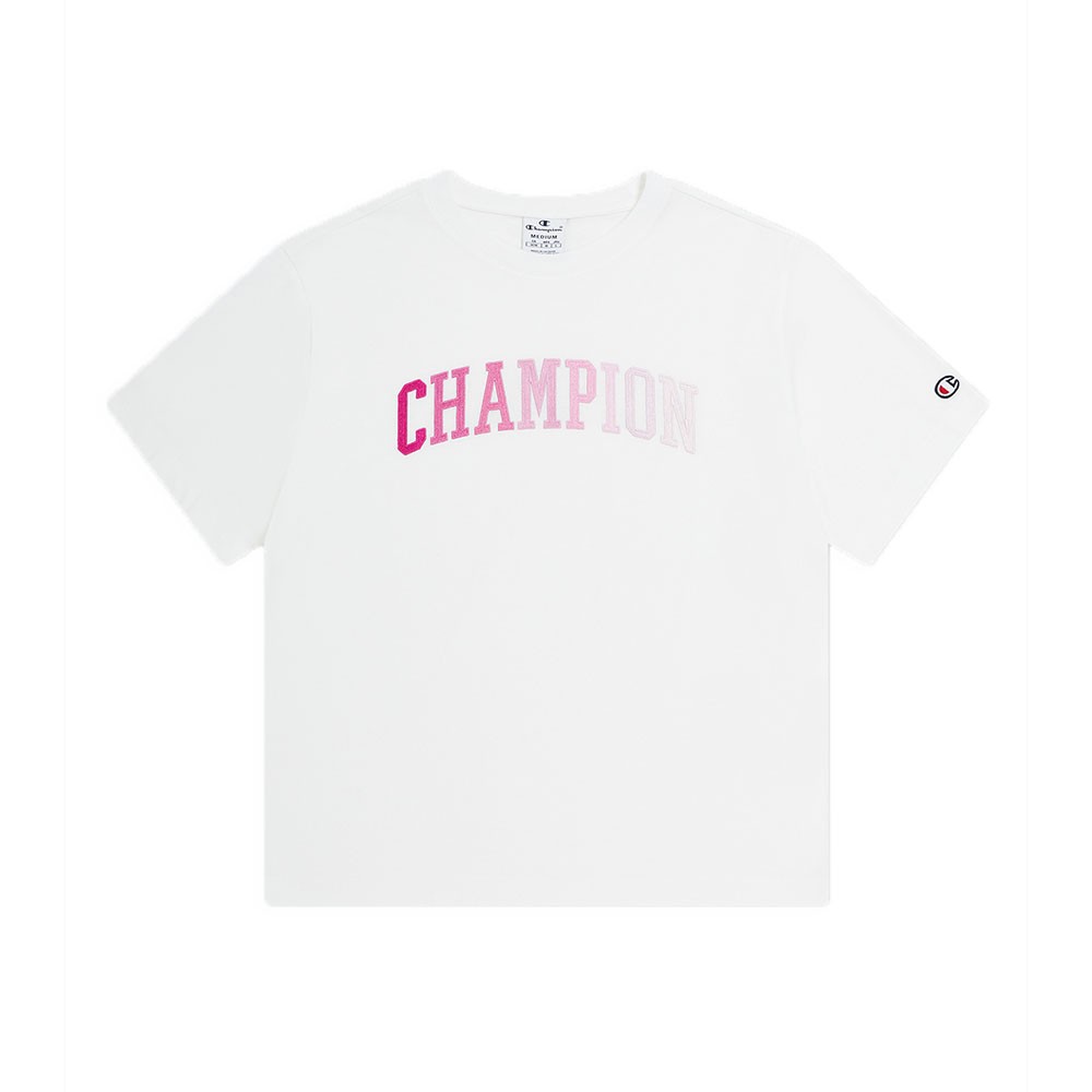 Champion T-Shirt Big Logo Bianco Donna M