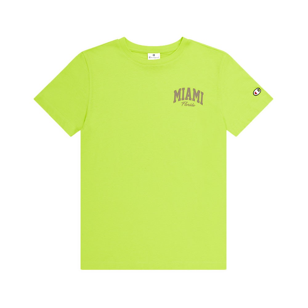 Champion T-Shirt Logo Lime Donna S