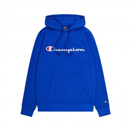 Champion Felpa Con Cappuccio Big Logo Blu Uomo