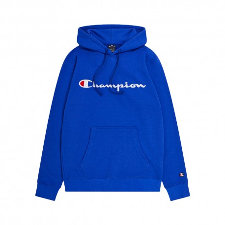 Champion Felpa Con Cappuccio Big Logo Blu Uomo