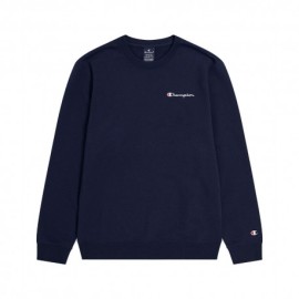 Champion Felpa Girocollo Logo Piccolo Blu Uomo