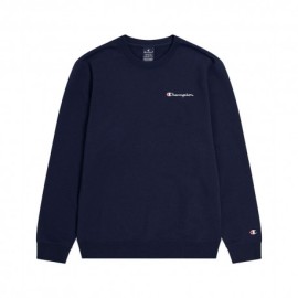 Champion Felpa Girocollo Logo Piccolo Blu Uomo