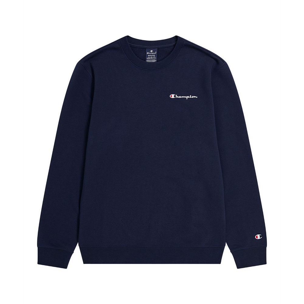 Champion Felpa Girocollo Logo Piccolo Blu Uomo L