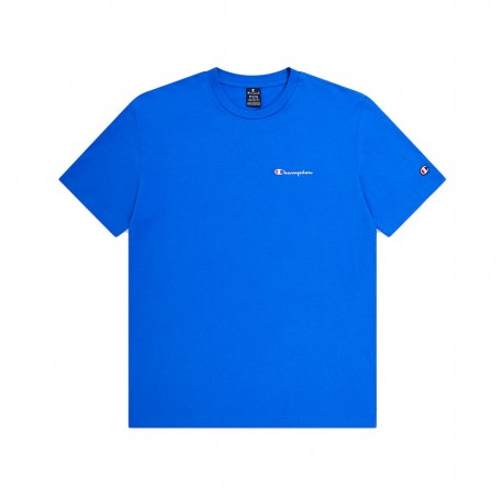 Champion T-Shirt Logo Piccolo Blu Uomo