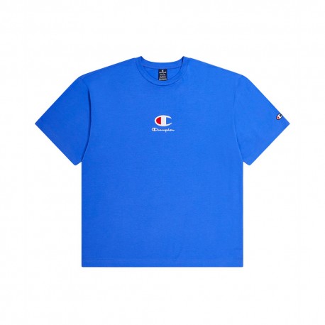 Champion T-Shirt Logo Scritta Blu Uomo