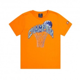 Champion T-Shirt Logo Arancione Bambino