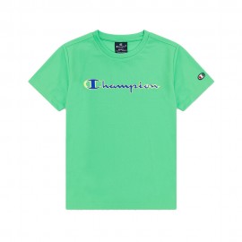 Champion T-Shirt Verde Bambino