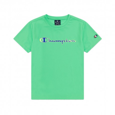 Champion T-Shirt Verde Bambino